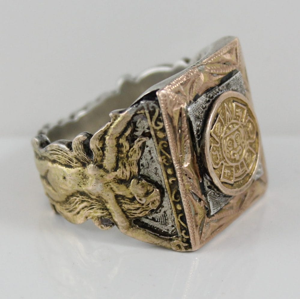 Sold: $1,200 Gold and Silver Ring from Mexico