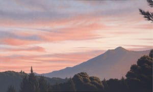 Kathleen Lipinski Mt. Tamalpais at Sunset. Oil on Canvas