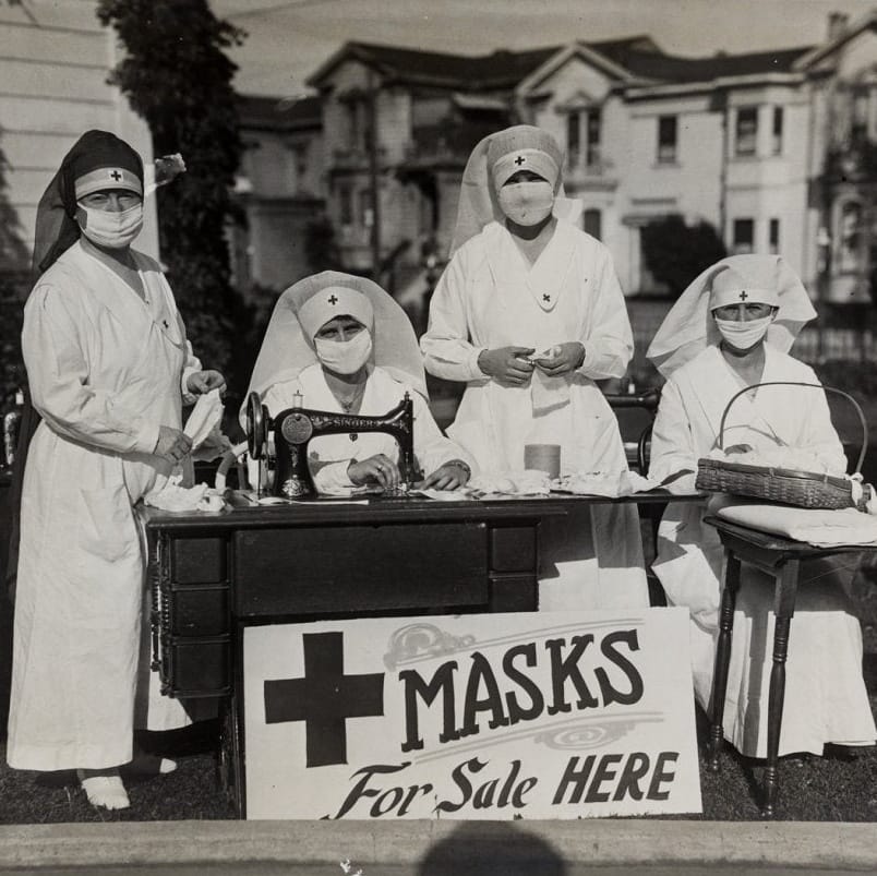 Flu epidemic in San Francisco 1918 - Copy Source: PBA Galleries