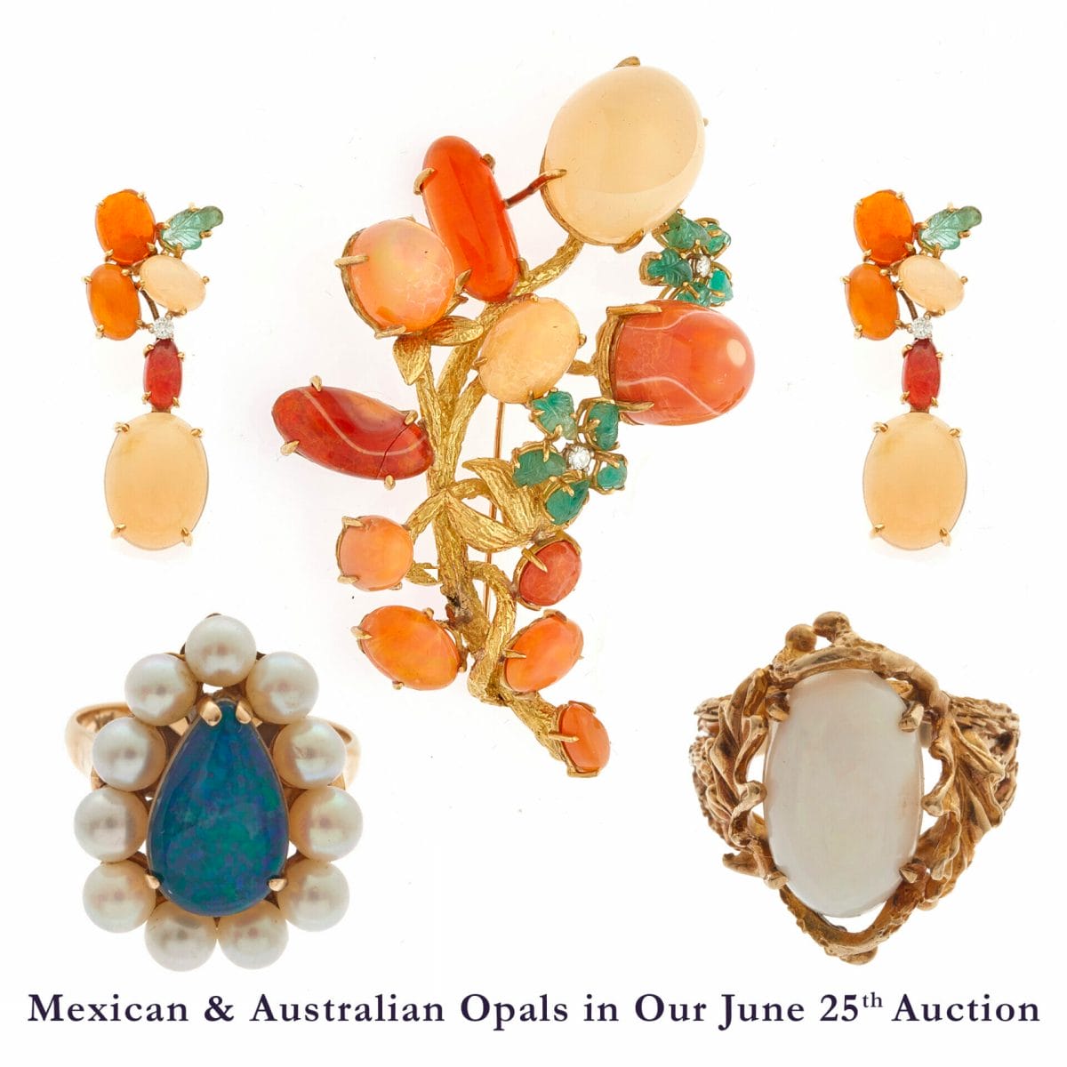 Mexican & Australian Fire Opal Jewelry