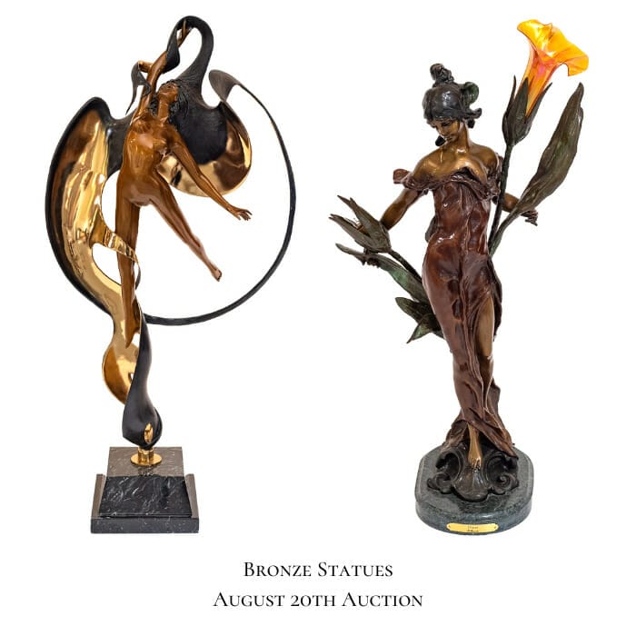 bronze statues august fine auction in San Rafael California